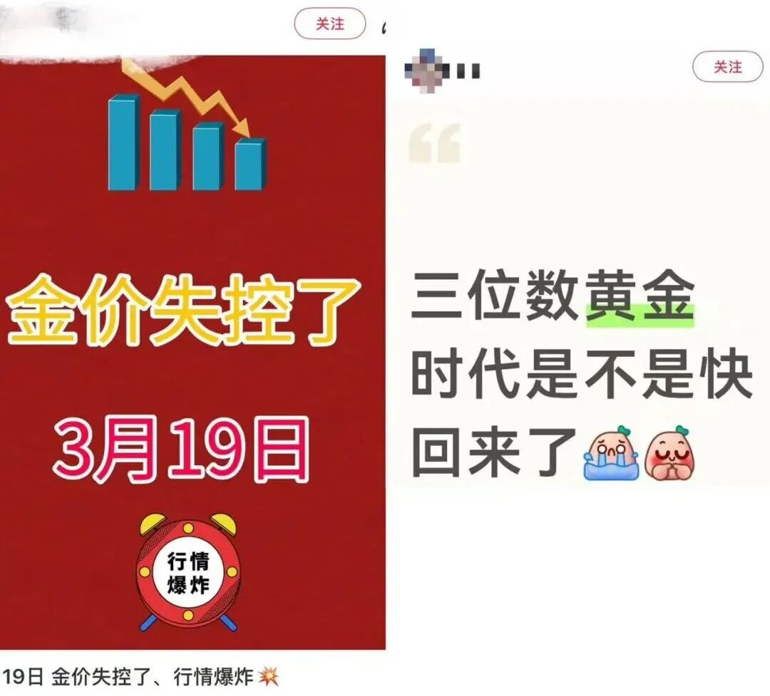 杭州金价暴跌! 杭州金价暴跌!