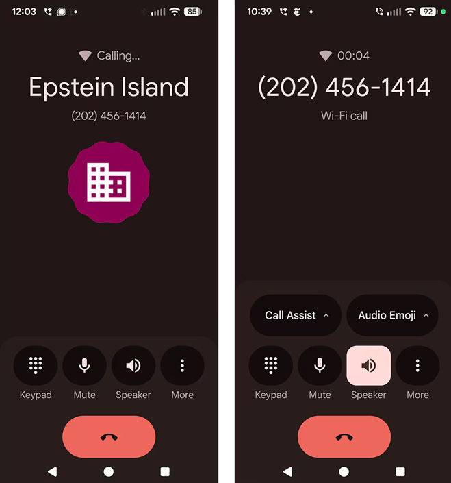 杭州美记者致电白宫,惊讶发现“正呼叫爱泼斯坦岛”…… 杭州美记者致电白宫,惊讶发现“正呼叫爱泼斯坦岛”……