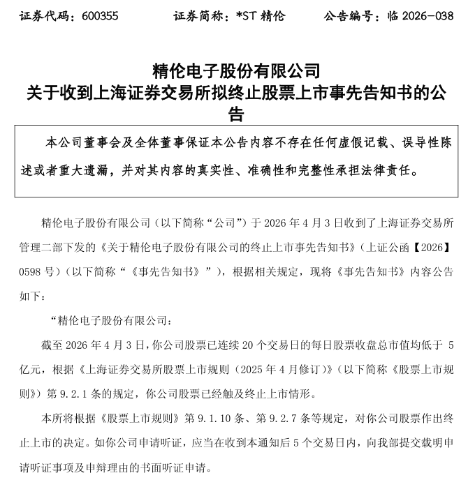 杭州600355，拟终止上市！