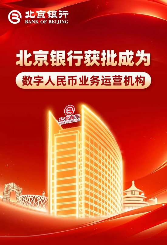 杭州北京银行获批成为数字人民币业务运营机构